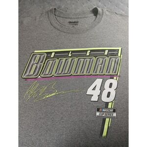 Hendrick Motorsports Alex Bowman 48 NASCAR Cup Series 2021 T-Shirt Mens XL Gray